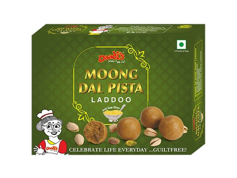 Daadi's Moong Dal Pista Laddoo - Made In Pure Ghee, 200 g