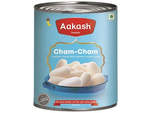 Aakash Sweets Cham Cham - Cottage Cheese Balls Dipped In Sugar Syrup, 1 kg