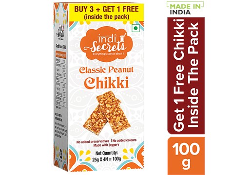 indiSecrets Classic Peanut Chikki, 100 g