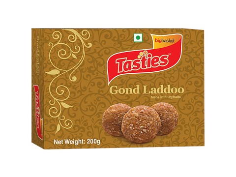 Tasties Mithai/Sweets Gond Laddoo - Made With Pure Desi Ghee, 200 g