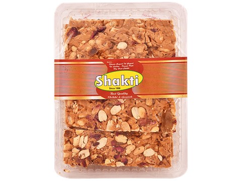 Shakti Chikki Peanut Dry Fruit Gulab - Rich In Nutrients, Vegan & Gluten Free, 400 g