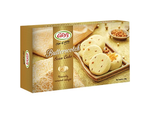 GRB Soan Cake - Butterscotch, Traditional Delicacy/Sweets, Dessert, For Celebrations, Special Occasions, 100 g