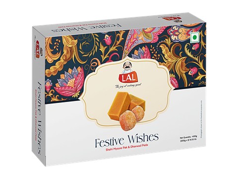 Lal Festive Wishes - Shahi Mysore Pak & Dharwad Peda, 400 g