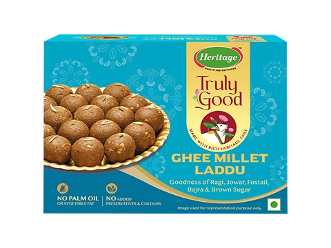 Heritage Truly Good Ghee Millet Laddu, 240 g