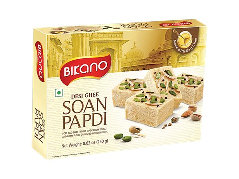 Bikano Soan Papdi (Desi Ghee) - Traditional Indian Sweets, 250 g