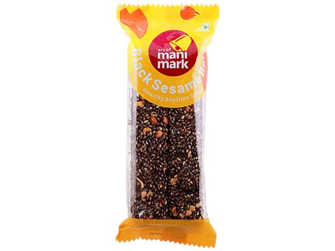 Manimark Black Sesame Bar - Healthy Snack, 65 g