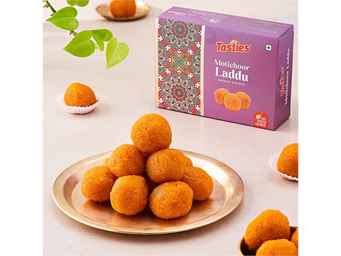 Tasties Motichoor Laddu Mithai / Sweet - Made With Desi Ghee, 200 g