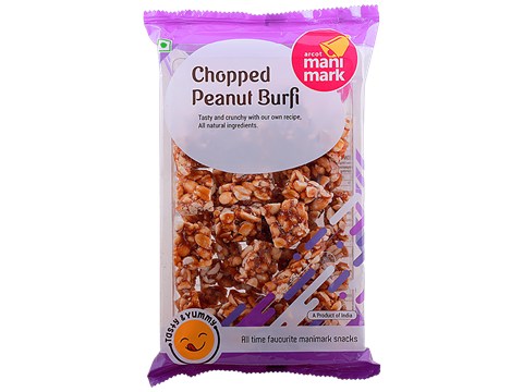 Manimark Chopped Peanut Burfi - Crunchy, 200 g