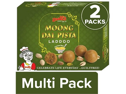 Daadi's Moong Dal Pista Laddoo - Made In Pure Ghee, 2x200 g