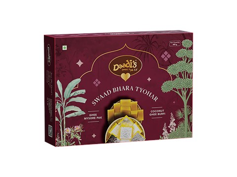 Daadi's Ghee Mysore Pak & Coconut Ghee Burfi, 400 g