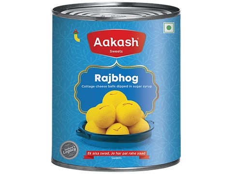 Aakash Sweets Rajbhog - Cottage Cheese Balls Dipped In Sugar Syrup, 1 kg