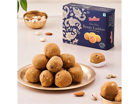 Tasties Besan Laddoo - Dry Fruits, Made With Desi Ghee, 200 g