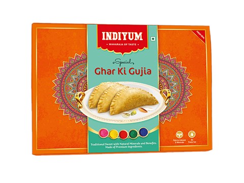 Indiyum Special Ghar Ki Gujiya - Crispy, Rich In Minerals & Calcium, 400 g