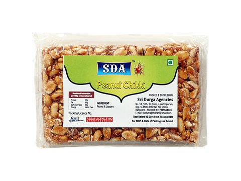 SDA  Peanut Chikki - Made With jaggery, Healthy Snack, Protein Rich, 200 g