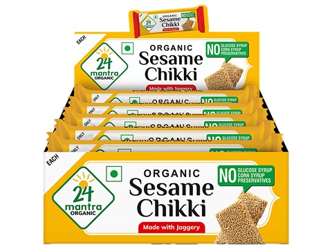 24 Mantra Organic Sesame Chikki, 180 g