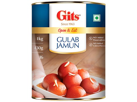 Gits Gulab Jamun - Open & Eat, No Added Preservatives, Colours & Flavours, 1 kg
