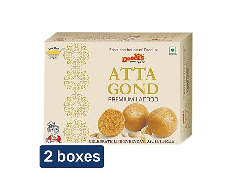Daadi's Atta Gond Laddoo - Made In Pure Ghee, 2x200 g
