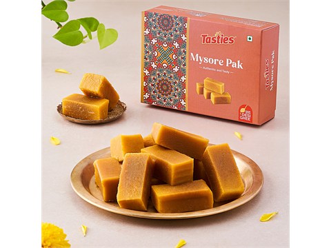 Tasties Mysore Pak Mithai / Sweet - Made With Desi Ghee, 200 g