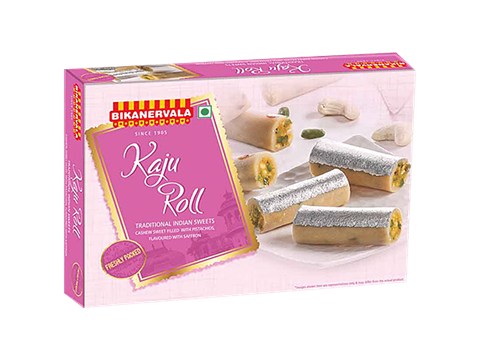 Bikanervala Kaju Roll - Traditional Indian Sweets, Freshly Packed, 400 g