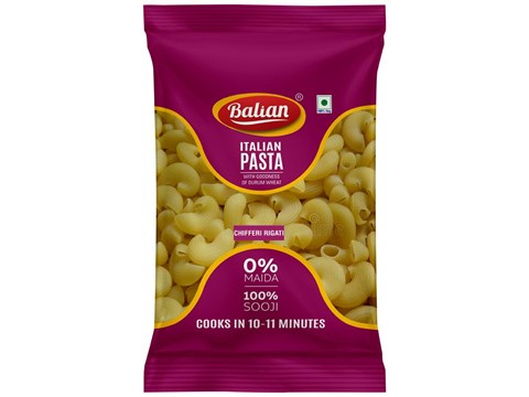Balian Italian Pasta Chefferi Rigate - Durum Wheat, Sooji, Rich In Dietary Fibre, 500 g
