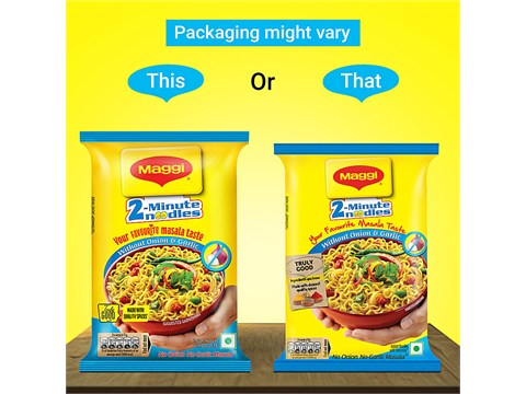 Maggi 2-Minute Instant Noodles - No Onion & Garlic, 75 g