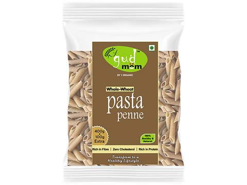 Gudmom Whole Wheat Pasta Penne, 500 g