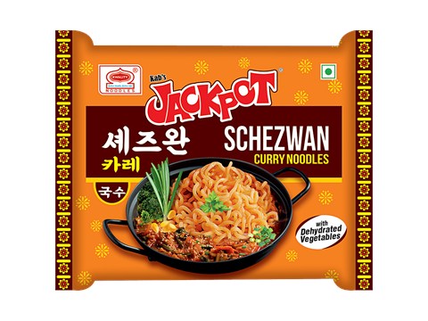 Kab's Jackpot Schezwan Curry Noodles - With Dehydrated Vegetables, 100 g
