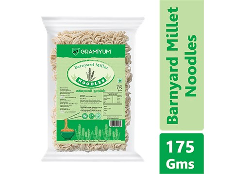 Gramiyum Barnyard Millet/Kuthuravali Noodles - Vegan, Non-Fried, Healthy, 175 g