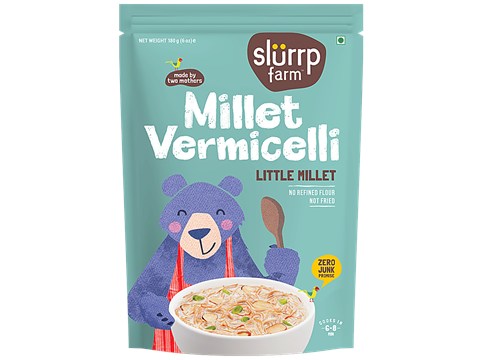 Slurrp Farm Little Millet Vermicelli/Semiya   Rich In Minerals, Whole Wheat, No Refined Flour, 180 g