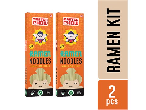 MasterChow Ramen - Thin, Japanese Egg Noodles, Soft, Silky Texture, 300 g