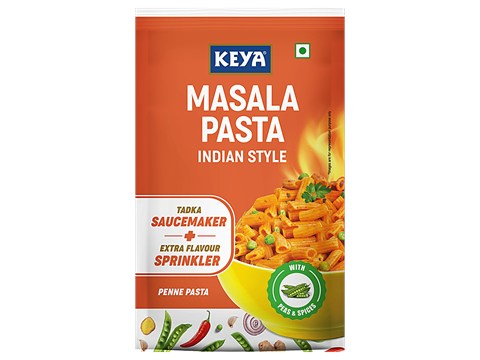 Keya Masala Pasta - Indian Style, Penne, With Tadka Sauce Maker & Extra Flavour Sprinkler, 97.5 g