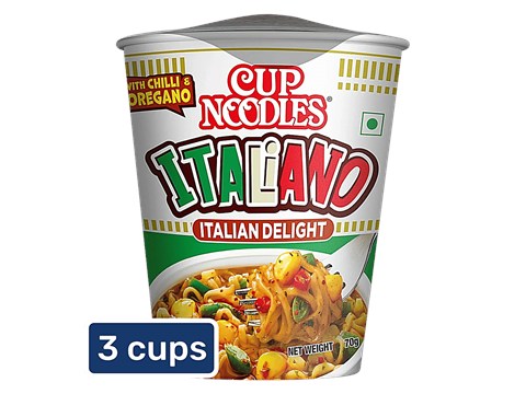 Nissin Cup Noodles - Italiano, 3x70 g