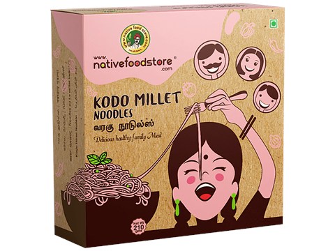 Nativefoodstore Varagu/Kodo Millet Noodles - Delicious, Healthy, Family Meal, Helps In Digestion, 210 g