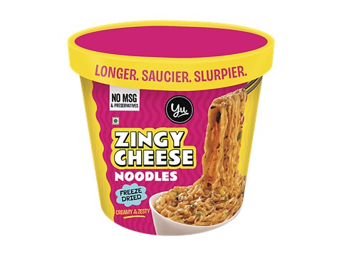 Yu Zingy Cheese Instant Cup Noodles - Wholesome, No Preservatives, 80 g