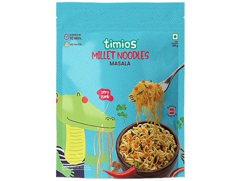 Timios Millet Noodles - Masala Flavour, Non-Fried No-Maida, 190 g