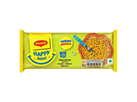 Maggi Happy Bowl Yummy Masala Instant Noodles, 200 g