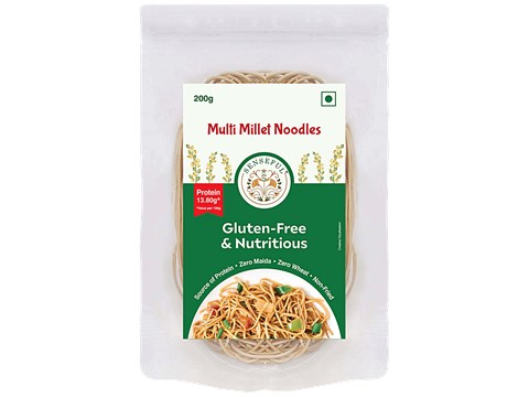 Senseful Multi Millet Noodles - Gluten Free & Nutritious, Non-fried, No Cholesterol, No Transfat, 200 g