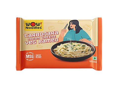 Wow! Noodles Carbonara Cream Cheese Veg Ramen, 70 g