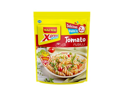 Wai Wai X-Press Instant Pasta Tomato Fusilli - Rich In Protein, 65 g