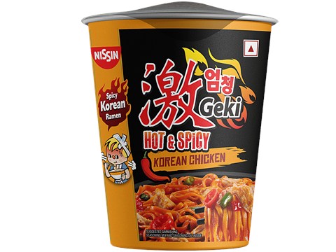 Nissin Geki - Hot & Spicy Korean Chicken Flavoured Ramen Cup Noodles, 70 g