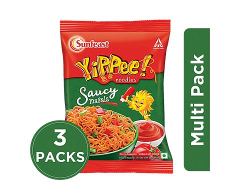 Sunfeast YiPPee! Saucy Masala - Instant Noodles, 3 x 67.5 g
