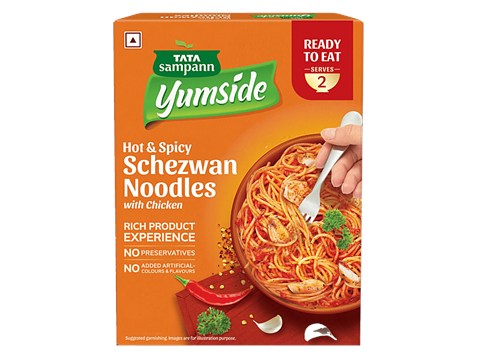 Tata Sampann Yumside schezwan-noodles-with-chicken-hot-spicy-ready-to-eat-meal-serves-2, 285 g