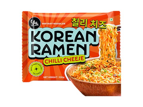 Yu Chilli Cheese Korean Ramen Instant Noodles, 100 g