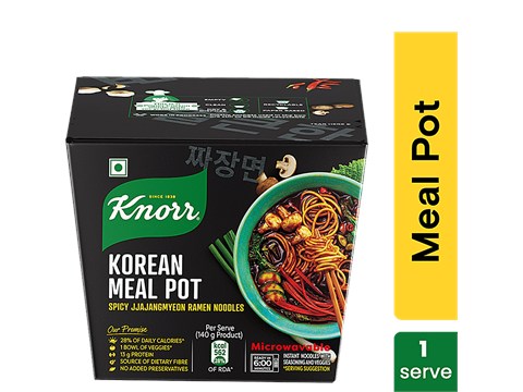 Knorr Korean Meal Pot - Spicy Jjajangmyeon Ramen Noodles, 140 g