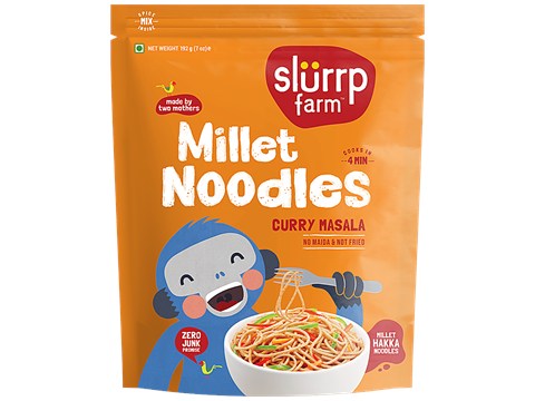 Slurrp Farm Curry Masala Millet Hakka Noodles, 192 g