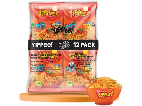 Sunfeast YiPPee! Magic Masala Instant Noodles, 60 g