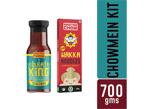 MasterChow Kolkata King Stir Fry Schezwan Sauce & Hakka Noodle - For Asian Cooking, 2 pcs