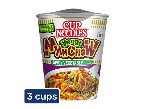 Nissin Cup Noodles - Veggi Manchow, 3x70 g