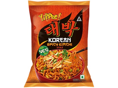 Sunfeast YiPPee! Korean Spicy Kimchi Style Veg Noodles, 80 g