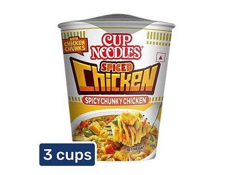 Nissin Cup Noodles - Spiced Chicken, 3x70 g